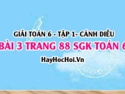 Giải bài 3 trang 88 Toán 6 Tập 1 SGK Cánh Diều